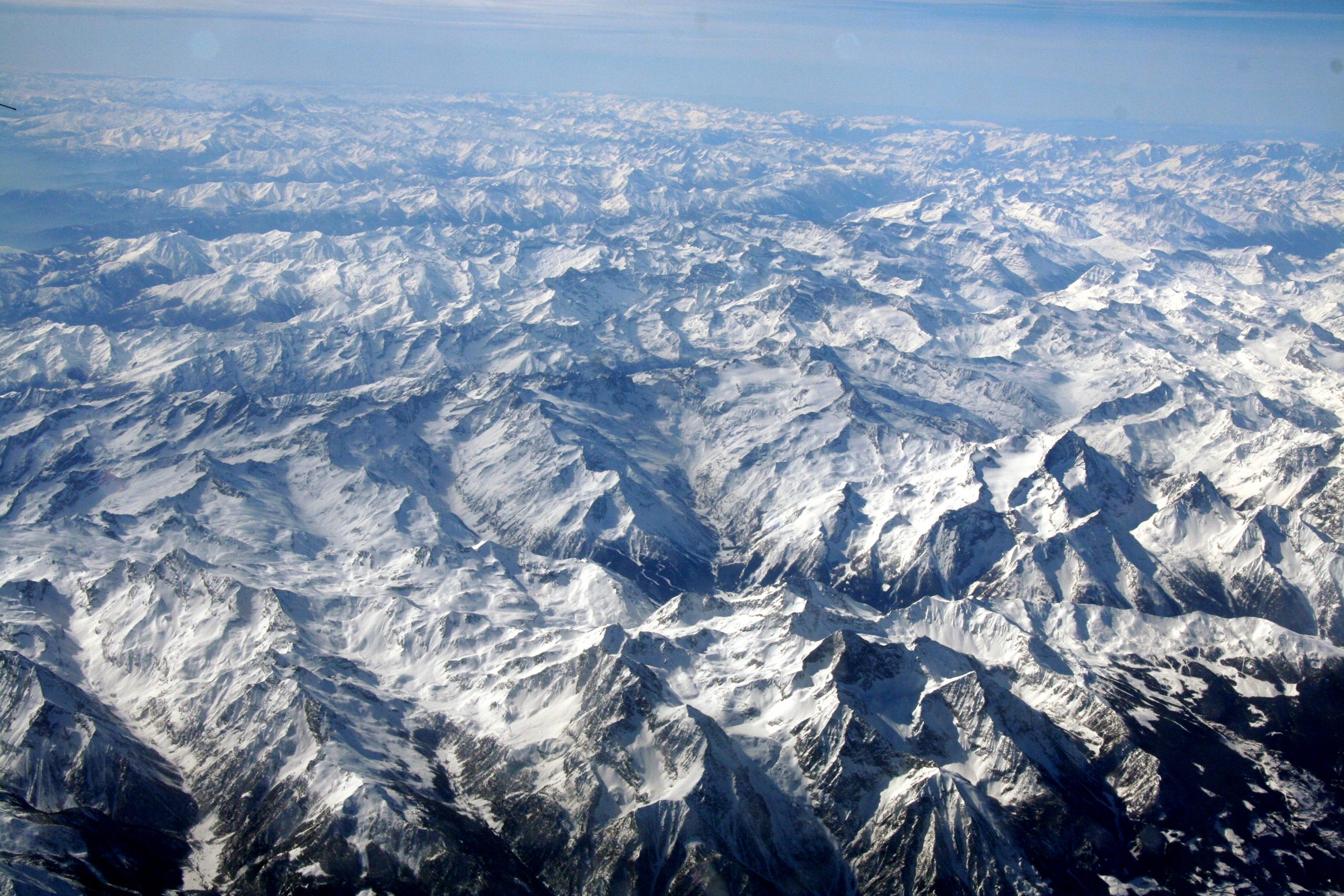 2009, over the Alps, Switzerland